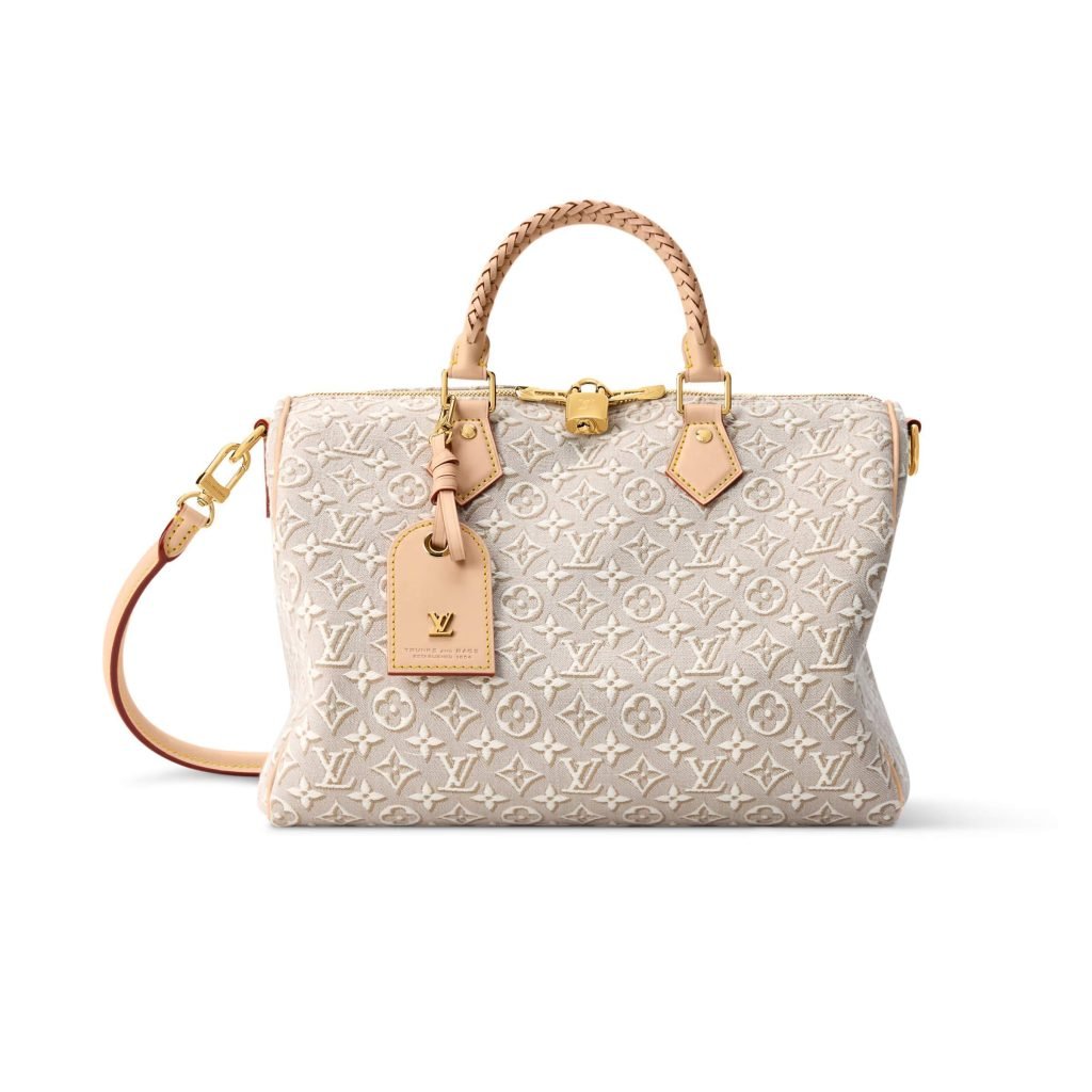 Speedy Soft 30 Bag Monogram Embleme Peuplier Jacquard Textile M28479
