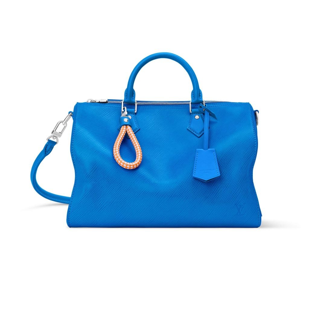 Speedy Soft 30 Bag Ocean Blue Cowhide Leather M29096