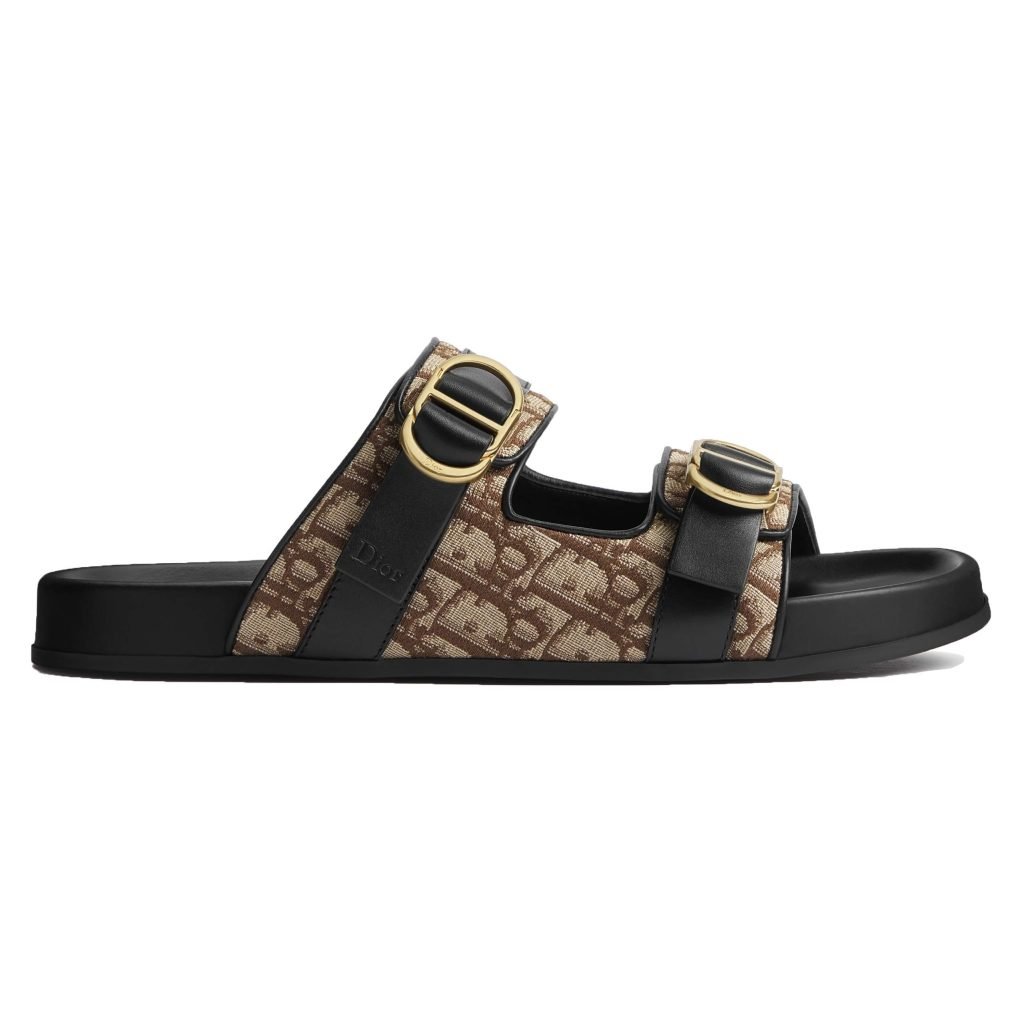 Aqua Sandals Brown Oblique Jacquard – Cd513