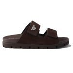 Suede Band Sandals In Dark Brown – Pds46