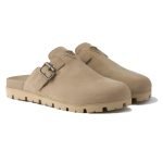 Suede Mules In Beige – Pds42