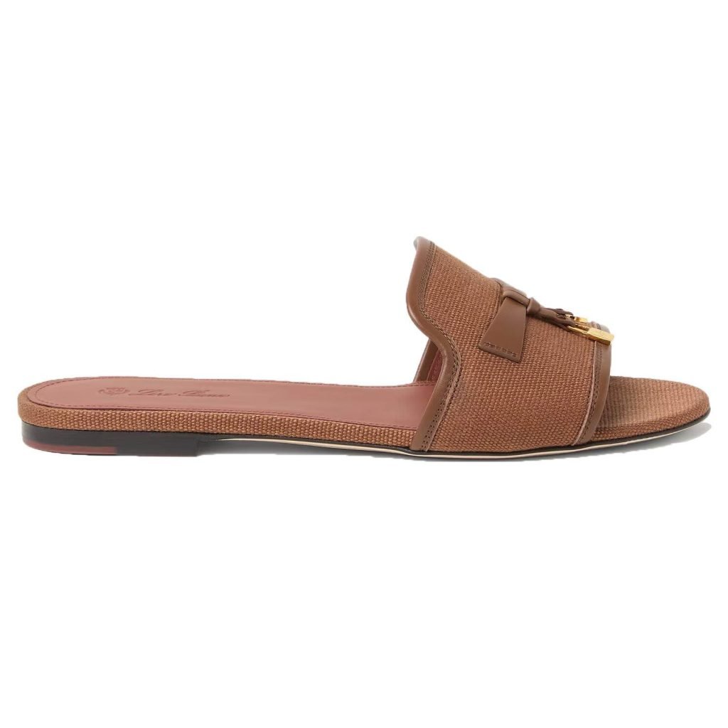 Summer Charms Cotton Sandals In Brown