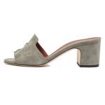 Summer Charms Sandals Khaki Green Suede Goatskin