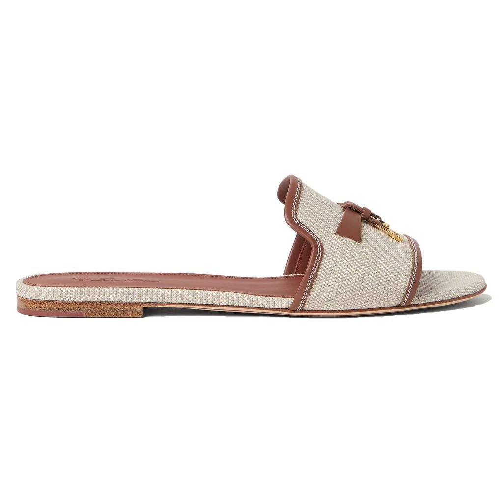 Summer Charms Sandals Natural/Caramel Sugar Cotton, Linen