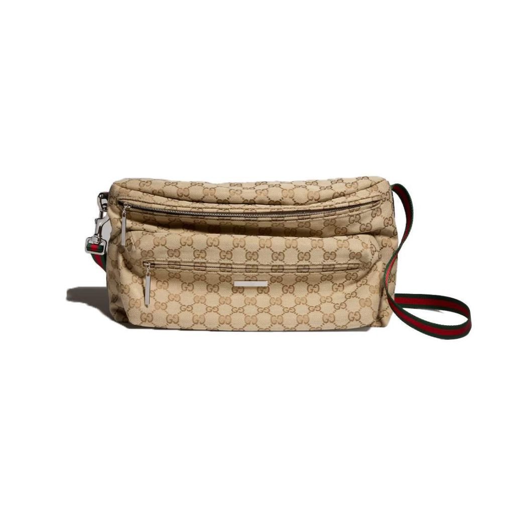 Tag Medium Crossbody Bag Sand And Brown GG Canvas