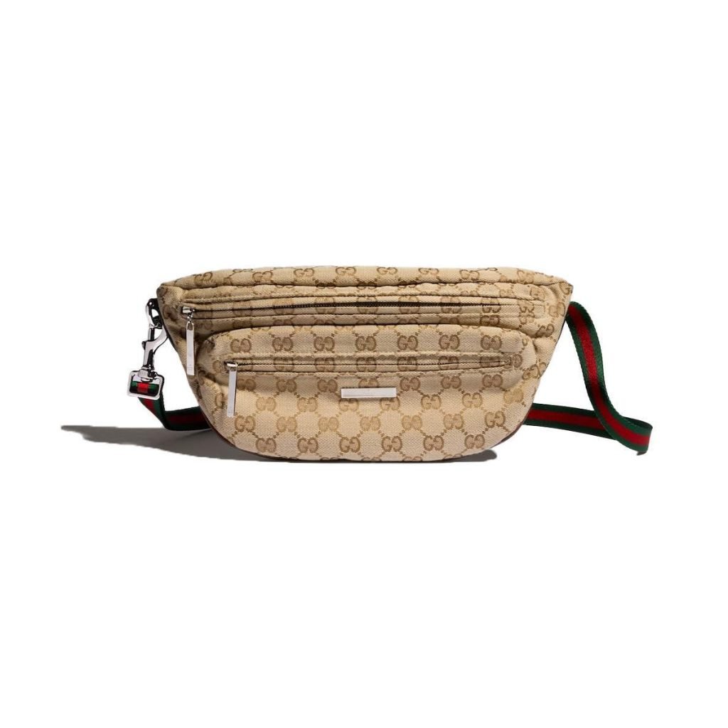 Tag Small Crossbody Bag Sand And Brown GG Canvas