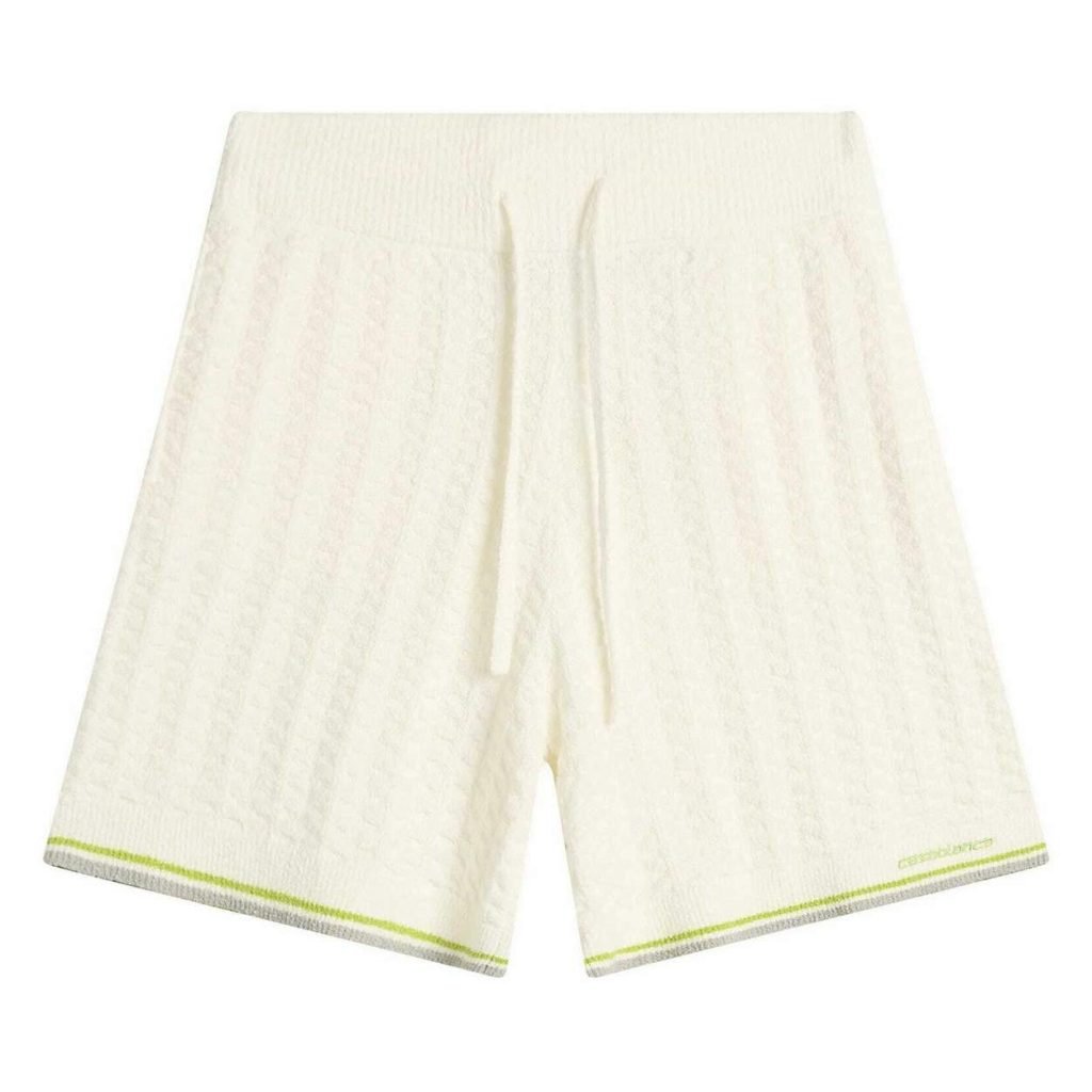 Tennis Boucle Shorts In White