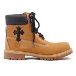 Timberland X Ch Cross Patch Boots In Brown With Trip Cross Black