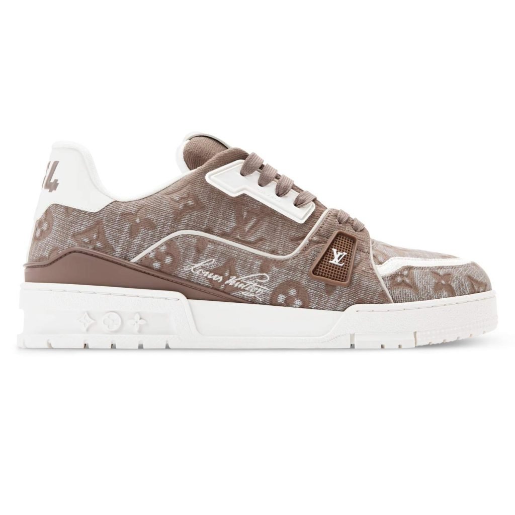 Trainer Sneakers Taupe Brown Canvas 1Akbam