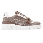 Trainer Sneakers Taupe Brown Canvas 1Akbam