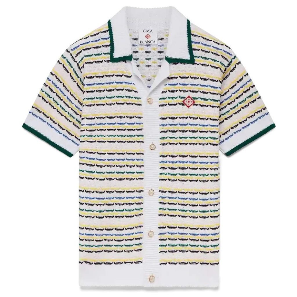 Tuck Stitch Short Sleeve Shirt In Multicolor – Sh540