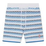 Tuck Stitch Shorts In Blue