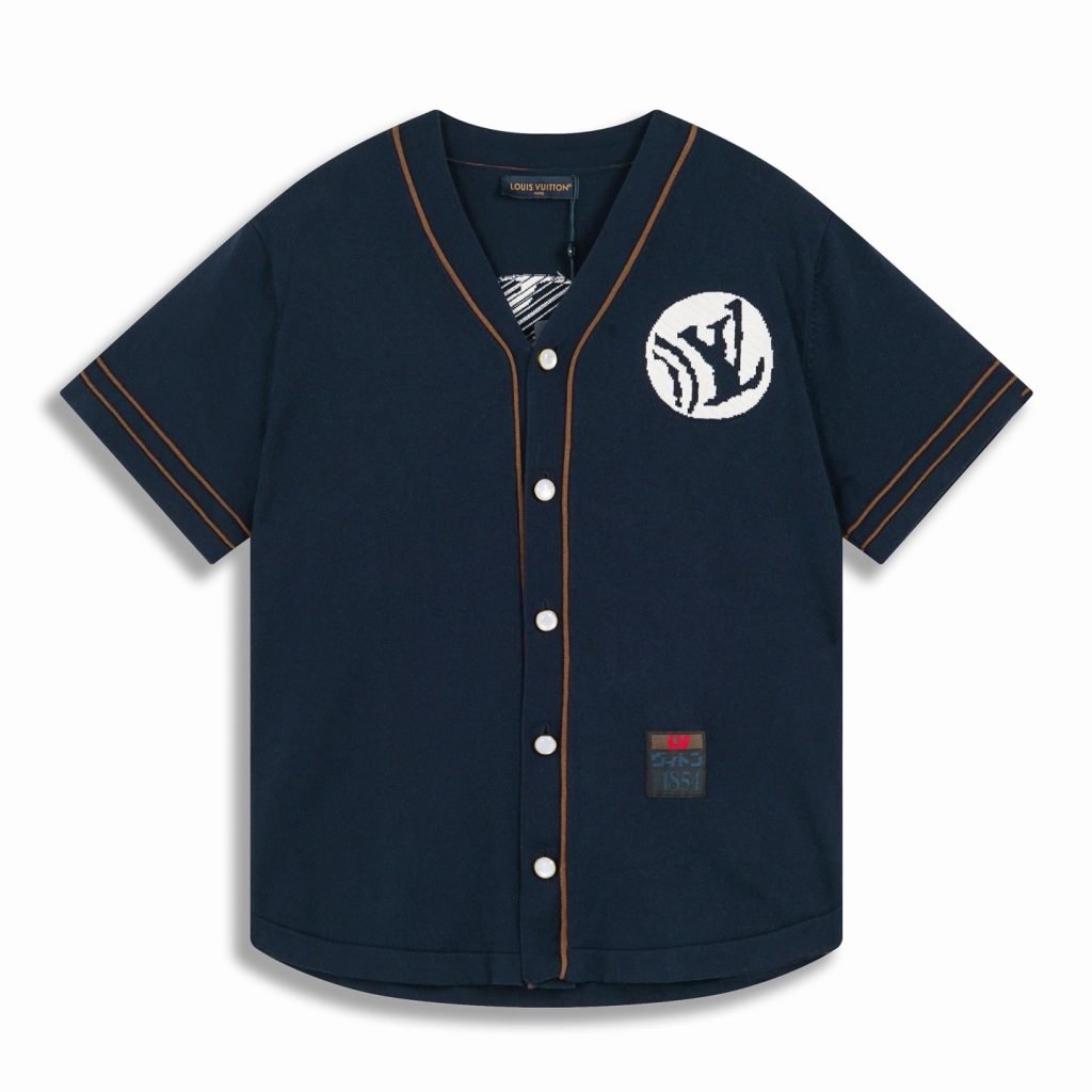 Baseball Shirt In Navy Blue Shirt – Sh534