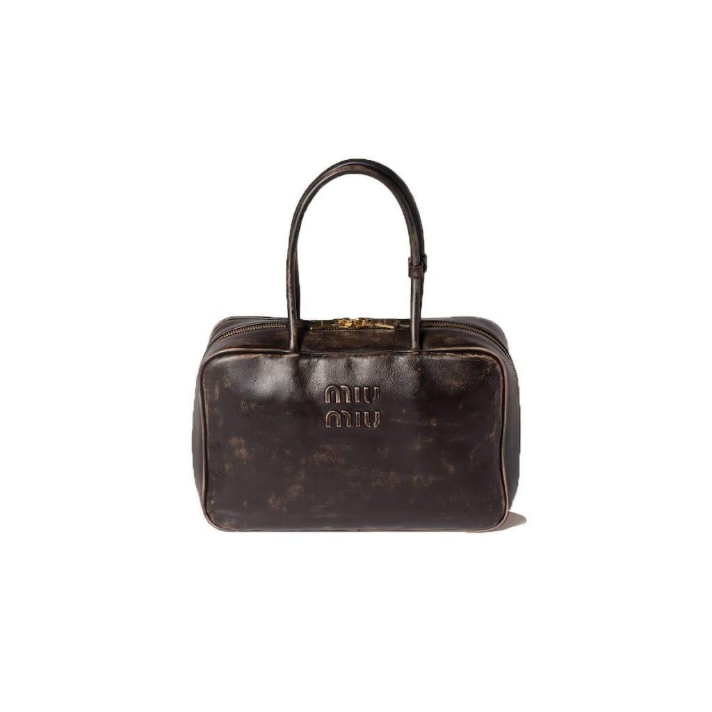 Beau Nappa Leather Bag In Coffee Brown