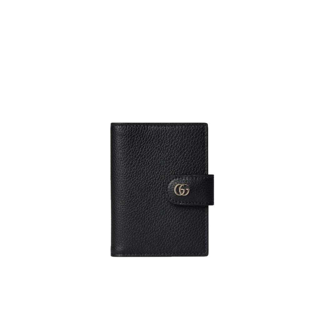 Bi-Colour GG Marmont Card Case Black Leather