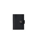 Bi-Colour GG Marmont Card Case Black Leather