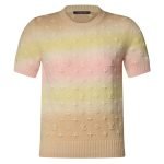 3D Monogram Tie Dye Knit Top Pastel Yellow 1Ak0D3
