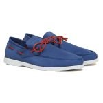 Blue Nubuck Boat Loafers