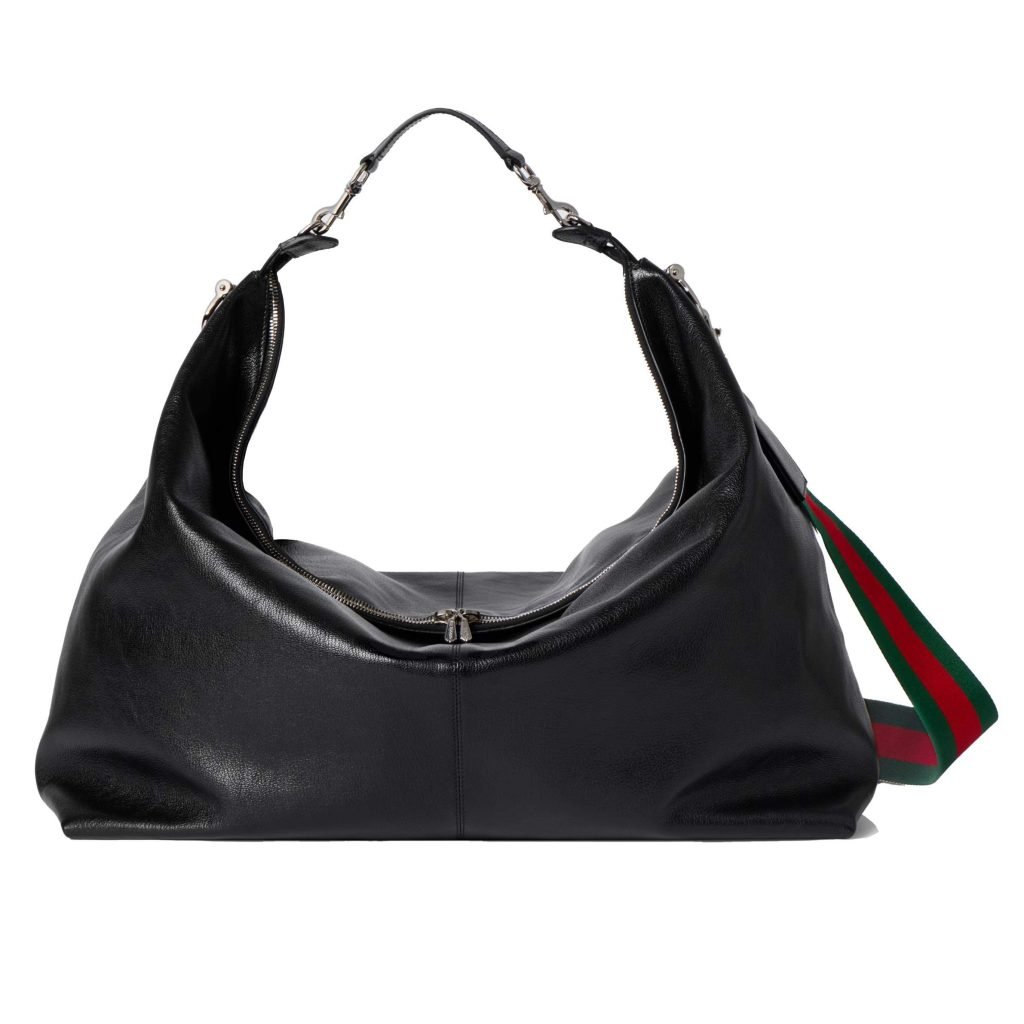 Brera Large Crossbody Bag Black Soft Grainy Leather