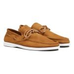 Brown Nubuck Boat Loafers