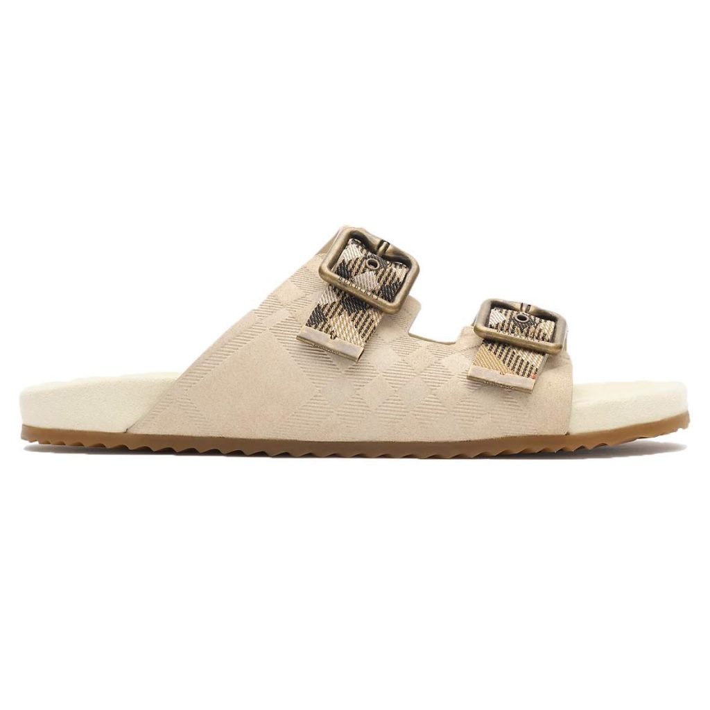 Check Suede Urchin Sandals In Beige – Bbrs9