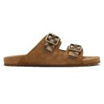 Check Suede Urchin Sandals In Brown – Bbrs7