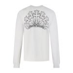 Classic Oval Printed Sweater In White – Sk777