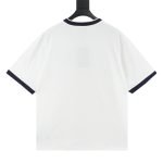 Cotton Jersey T-Shirt In White With Embroidery