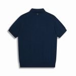 Cotton-Silk Pointelle Polo Shirt In Blue 1Ajio0