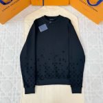 Flock Print Gradient Long-Sleeved Crewneck In Black 1Ak7Mj – Sk800