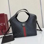 Giglio Small Tote Bag Black GG Leather