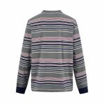 Grey Long-Sleeved Striped T-Shirt In Grey – Sk764