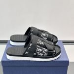 Alpha Sandals Black Oblique Jacquard – Cds42