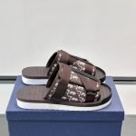Alpha Sandals Brown Oblique Jacquard – Cds41