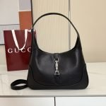 Jackie 1961 Medium Shoulder Bag Black Soft Grainy Leather