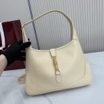 Jackie 1961 Medium Shoulder Bag Light Yellow Soft Grainy Leather