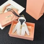 Leather Shirt Keychain In Grey