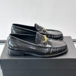 Ma Chain Leather Loafers In Black – Ri98