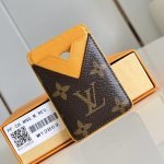 Magnet Card Holder Safran Yellow Monogram Macassar Canvas M12853