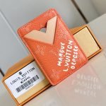 Magnetic Card Holder Caramel Monogram Heritage Canvas M26945
