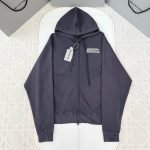 Masking Tape Oversized Zip-Up Hoodie In Faded Black – Sk804