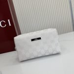 Medium Cosmetic Case With Gucci Plaque Ivory GG Canvas