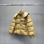 Moncler Enfant Yule Hooded Down Jacket In Beige