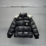 Moncler Enfant Yule Hooded Down Jacket In Black