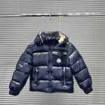 Moncler Enfant Yule Hooded Down Jacket In Blue