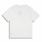 Monogram Short-Sleeved Cotton Crewneck In White 1Aiwfu