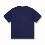 Monogram Short-Sleeved Crewneck In Navy Blue 1Ak721