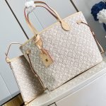 Neverfull MM Bag Monogram Embleme Peuplier Jacquard Textile M2A381