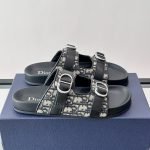 Aqua Sandals Beige And Black Oblique Jacquard – Cd511