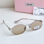 Oval Frame Silver-Tone Sunglasses Smu52Ys – Sg202